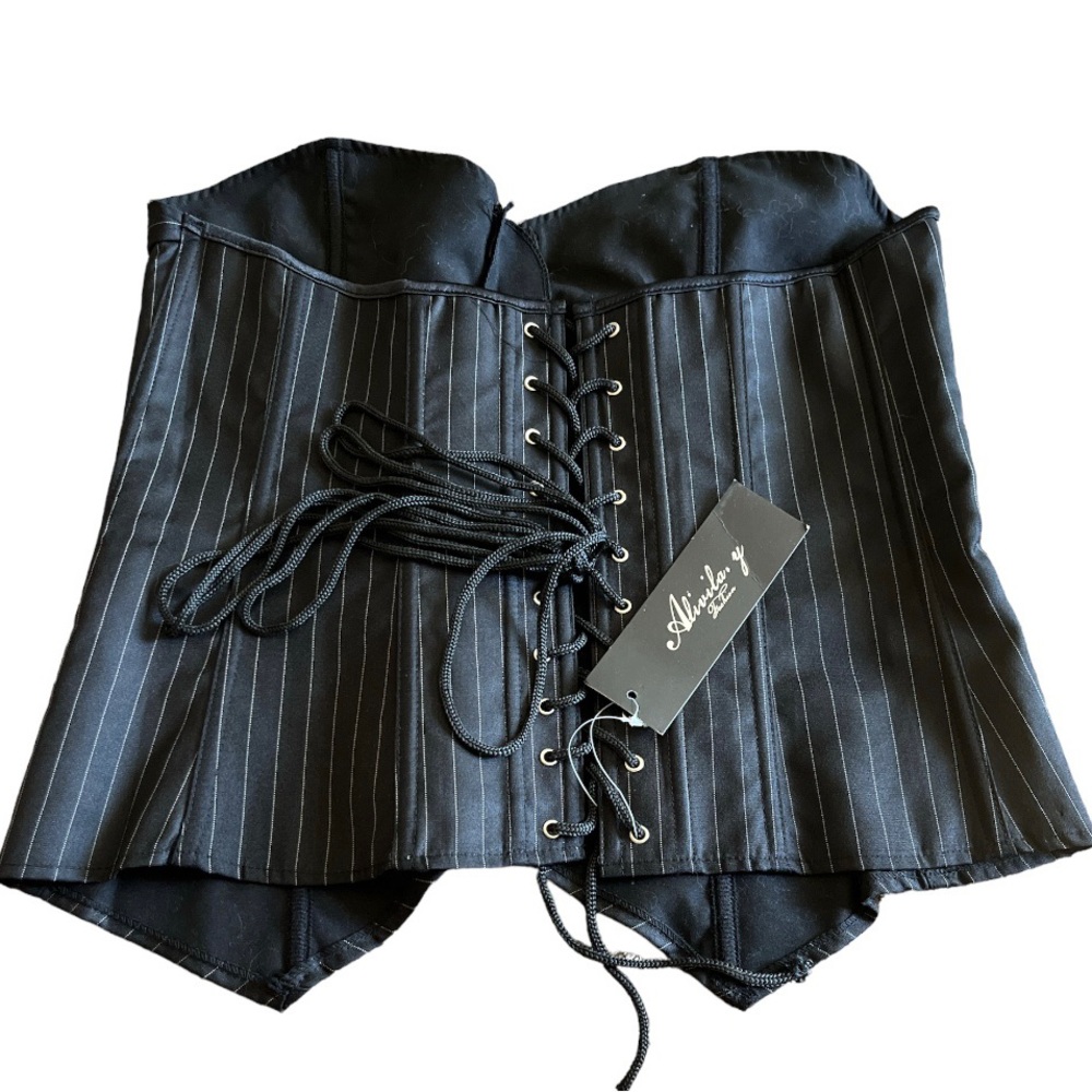 Pinstripe corset top